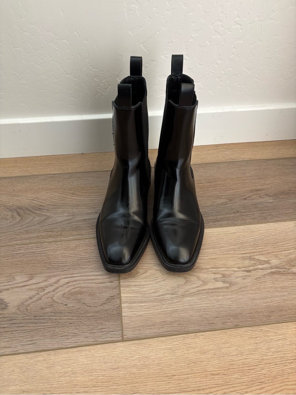 Aeyde Black Leather Chelsea Ankle Boots